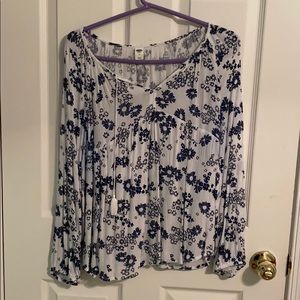 Light floral blouse